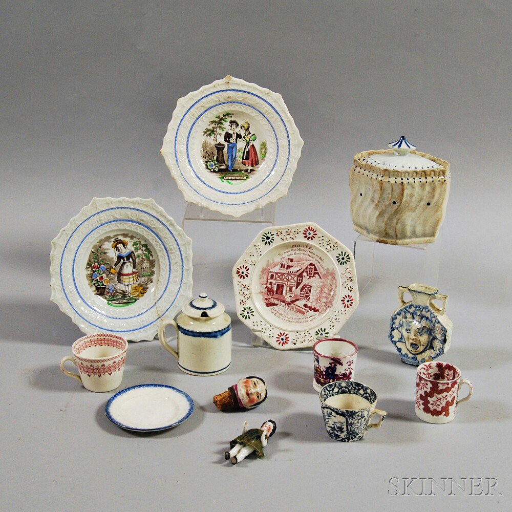 Appraisal: Group of Mostly Transfer-decorated Ceramic Items including an English pearlware