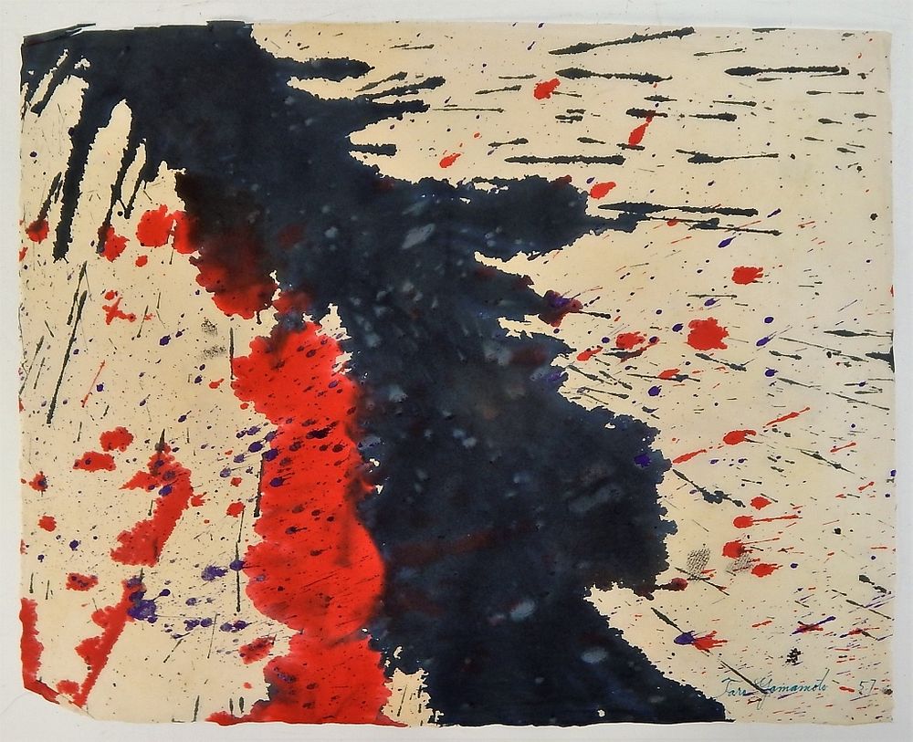 Appraisal: Taro Yamamoto Abstract Expressionist Painting Taro Yamamoto California Connecticut New