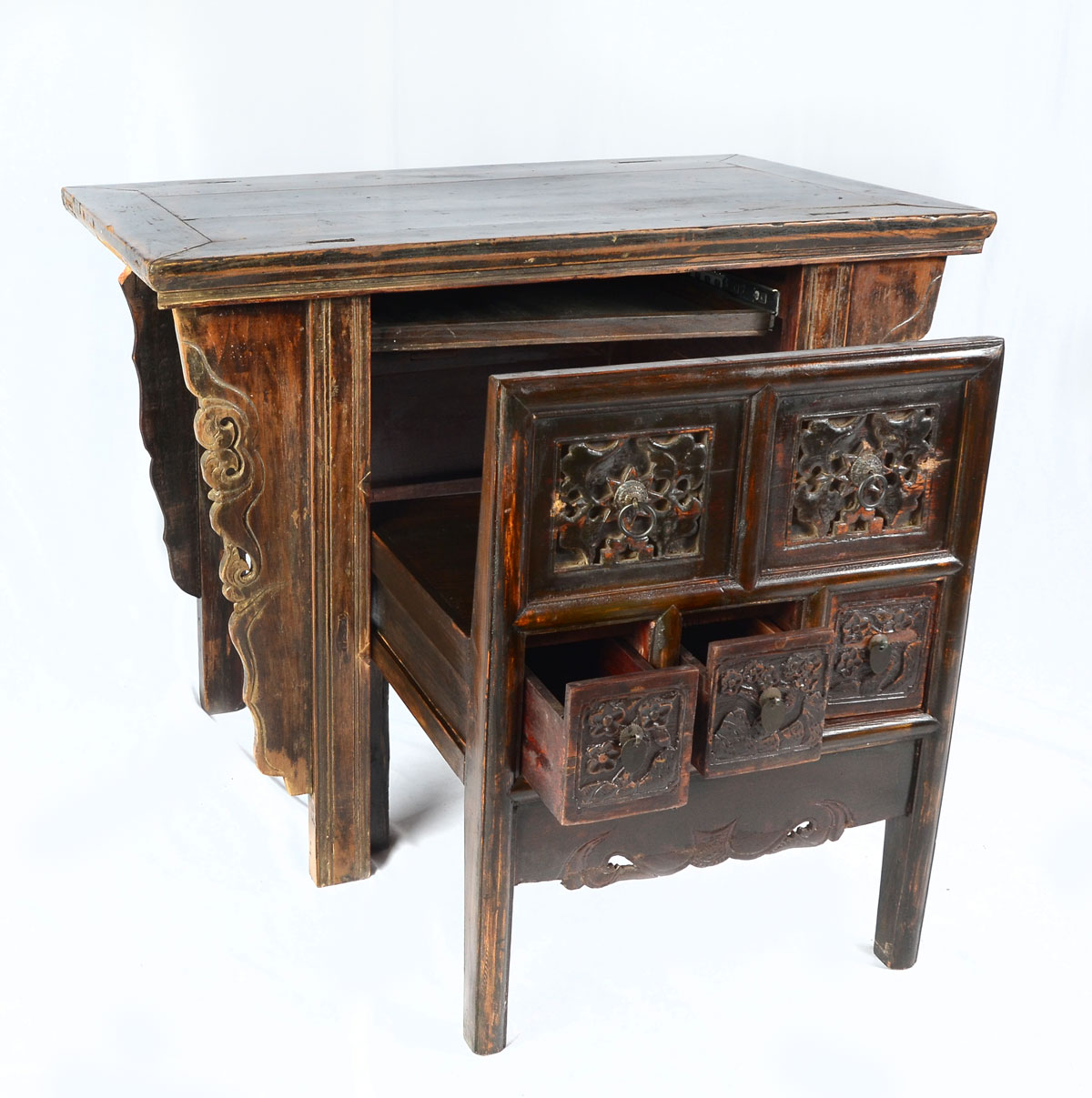 Appraisal: TH C CHINESE DESK AND CHAIR century Chinese desk having