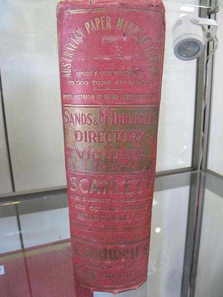 Appraisal: SANDS AND MCDOUGALL'S DIRECTORY OF VICTORIA