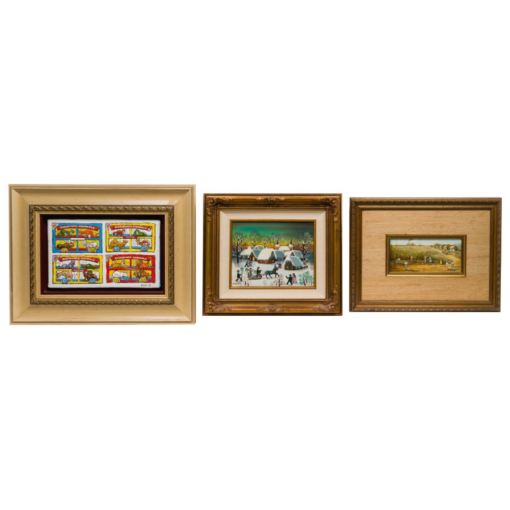 Appraisal: PAINTING ASSORTMENT items including Mary Boudreaux American th century gouache