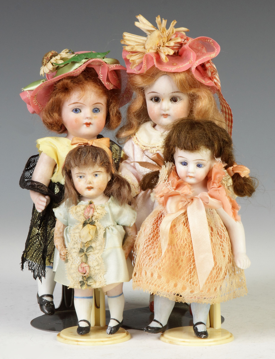 Appraisal: Group of German Miniature Bisque Dolls th cent