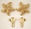 Appraisal: EARRINGS - Two pair of figural gold earrings the first