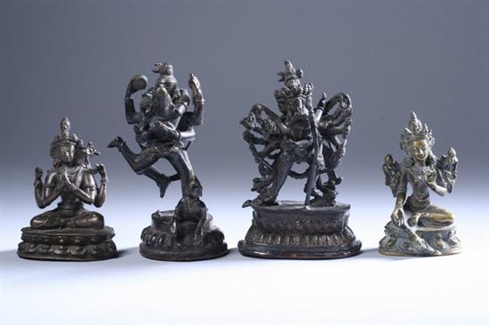 Appraisal: TIBETAN BRONZE FIGURE OF SAMVARA Stepping in alidhasana and trampling