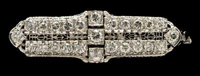 Appraisal: Vintage diamond bar pin round brilliant-cut diamonds total estimated weight