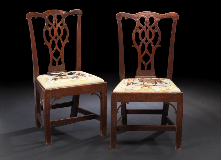 Appraisal: Pair of George III Mahogany Sidechairs fourth quarter th century