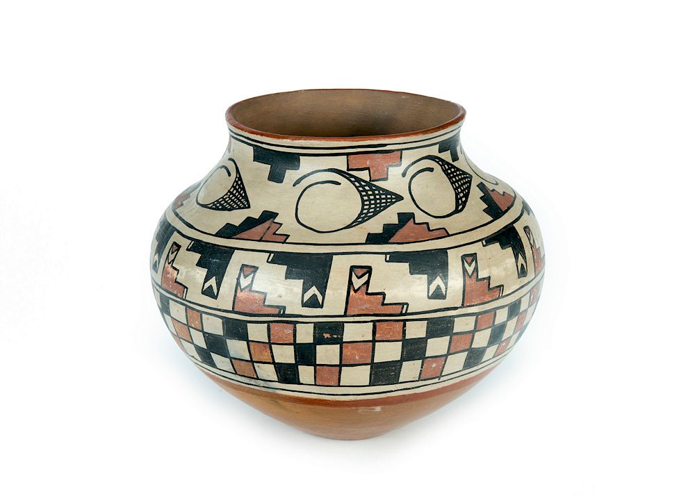 Appraisal: San Ildefonso Polychrome Pot San Ildefonso Polychrome Pot ca -