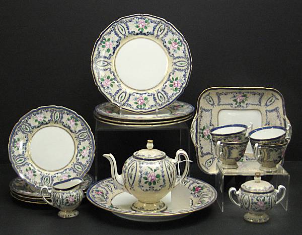 Appraisal: A Royal Doulton bone china dinner service circa Each decorated