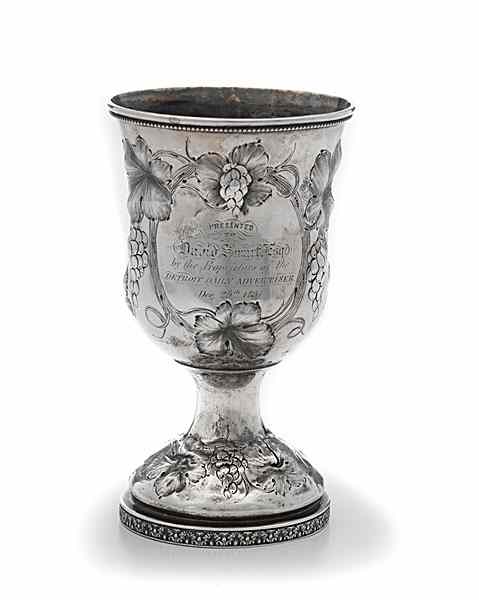 Appraisal: Coin Silver Presentation Goblet from the Detroit Daily Advertiser With