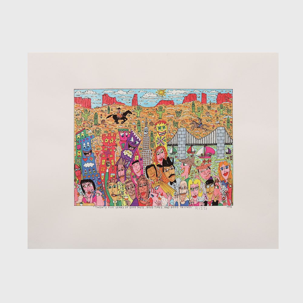 Appraisal: James Rizzi - Twenty-Five Years of Good Taste Screenprint in