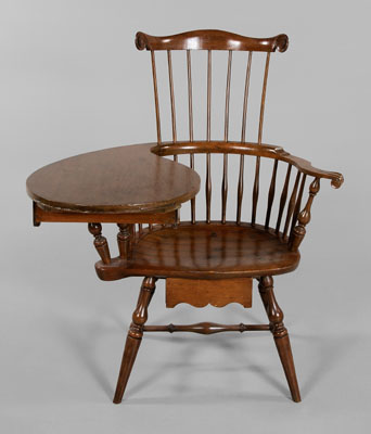 Appraisal: Writing-Arm Windsor Style Chair Wallace Nutting American th century in