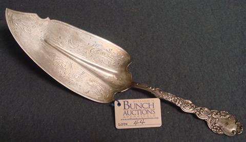 Appraisal: Gorham sterling silver ice cream server floral handle engraved blade