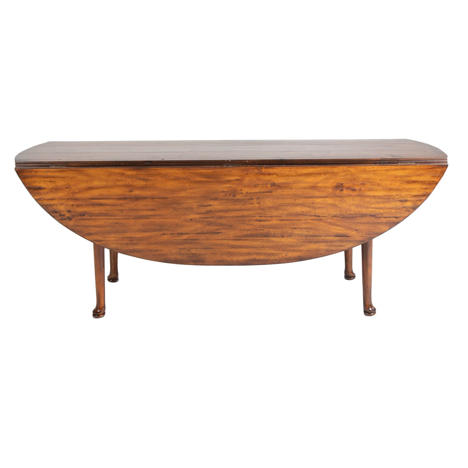 Appraisal: QUEEN ANNE STYLE WALNUT WAKE TABLE Having pad feet in