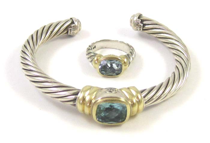 Appraisal: TWO ARTICLES OF DAVID YURMAN JEWELRY including a cable cuff