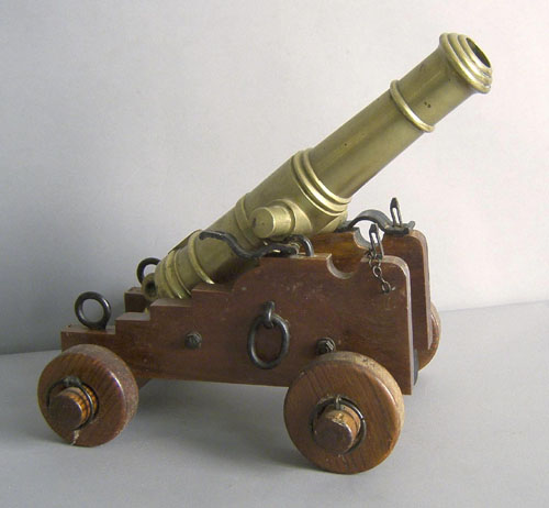 Appraisal: Brass signal cannon ca l