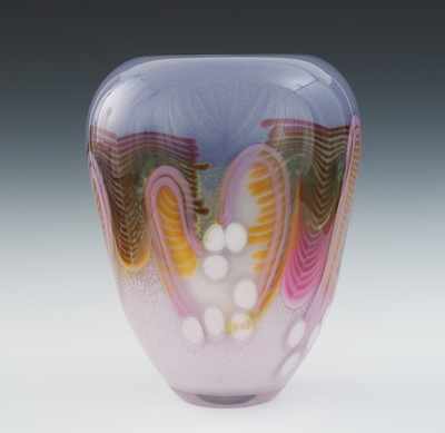 Appraisal: Sally Rogers American Contemporary The rounded blown glass form with