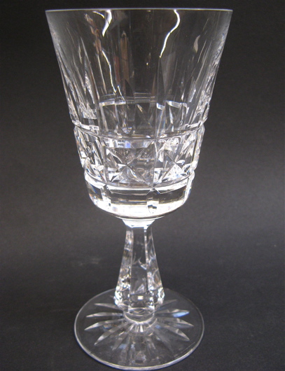 Appraisal: SET OF TEN IRISH WATERFORD CRYSTAL WINE GOBLETS hand cut