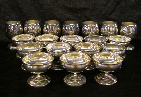 Appraisal: Nineteen-Piece Group of Silver Cups consisting of a set of