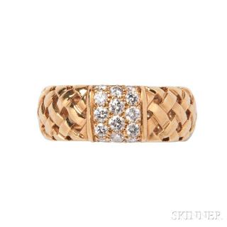 Appraisal: kt Gold and Diamond Ring Tiffany Co kt Gold and