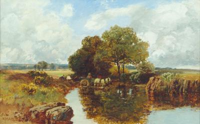 Appraisal: WILLIAM MANNERS A Bend of the Lune Near Halton signed