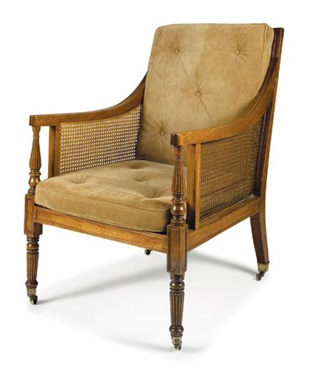 Appraisal: Regency Mahogany Reading Chair Estimate -