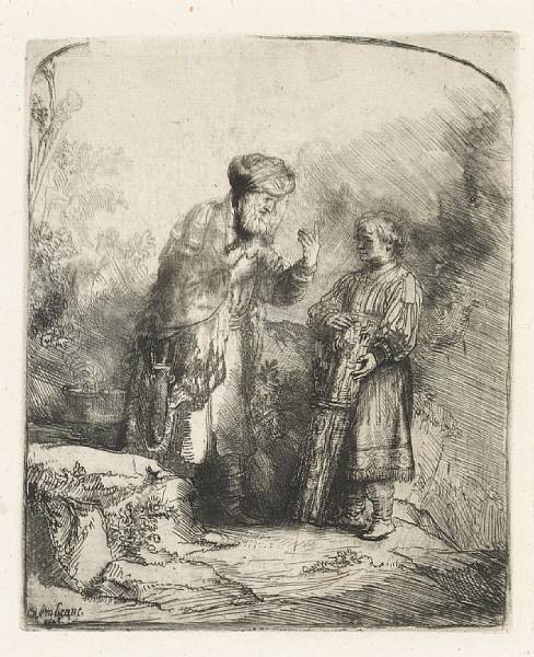 Appraisal: Rembrandt Harmensz van Rijn Abraham and Isaac B Holl H