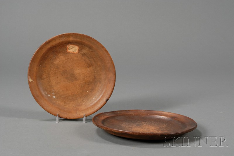 Appraisal: Two Turned Treenware Trenchers America late th early th century