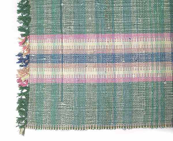 Appraisal: Two pieces of rag rug early th c in a