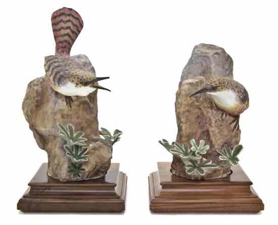 Appraisal: A Pair of Royal Worcester Dorothy Doughty Birds Canyon Wren