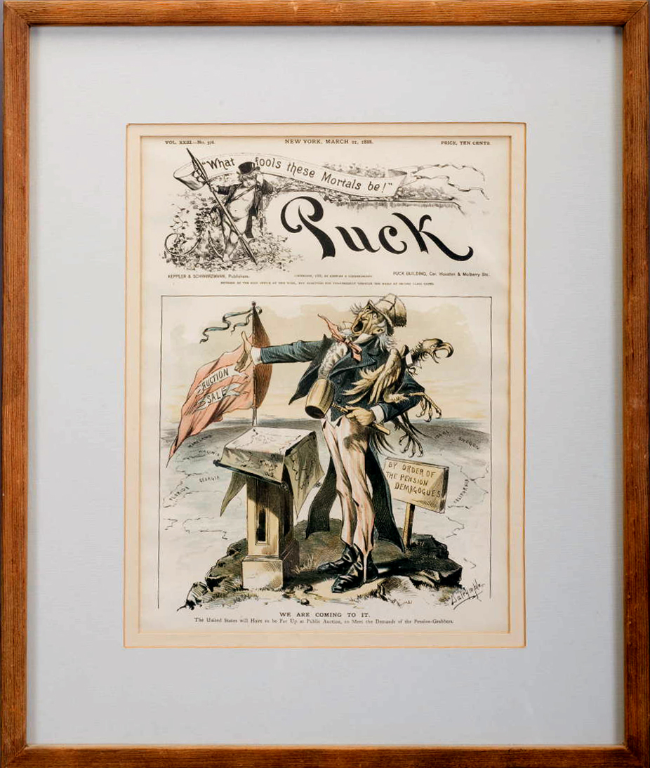 Appraisal: WHAT FOOLS THESE MORTALS BE PUCK POLITICAL AUCTION ENGRAVING AND