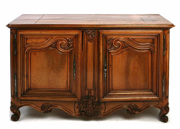 Appraisal: A Louis XV style walnut buffet now as a TV