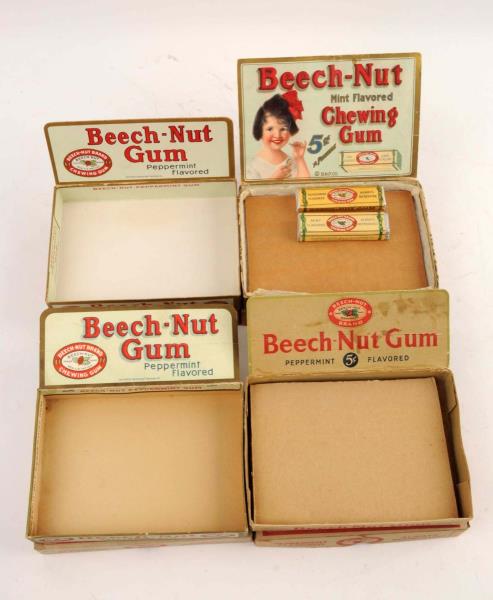 Appraisal: Lot Of Beech-Nut Gum Display Boxes All four of the