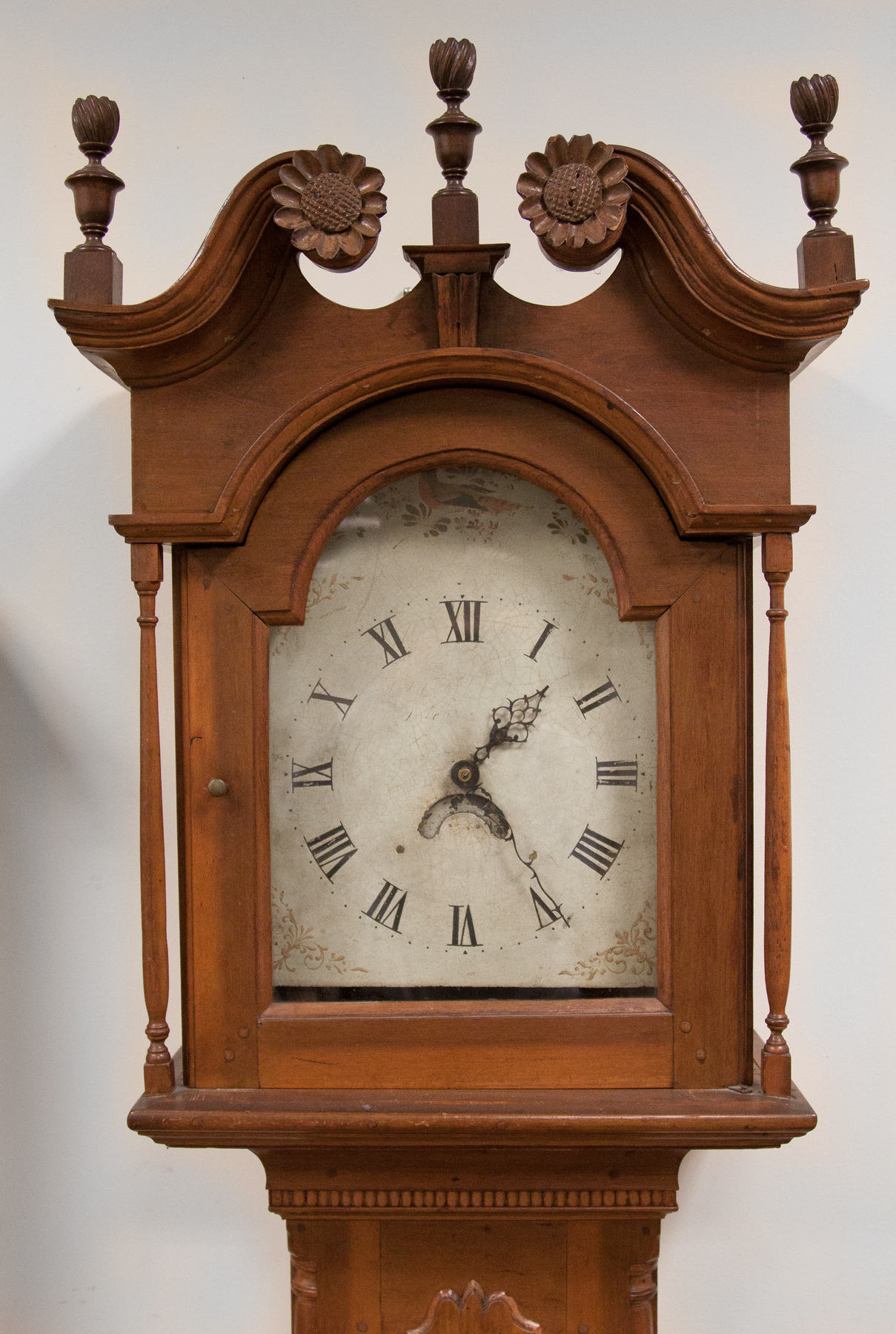 Appraisal: Pennsylvania Chippendale Tall Case Clock Pull up movement Movement associated