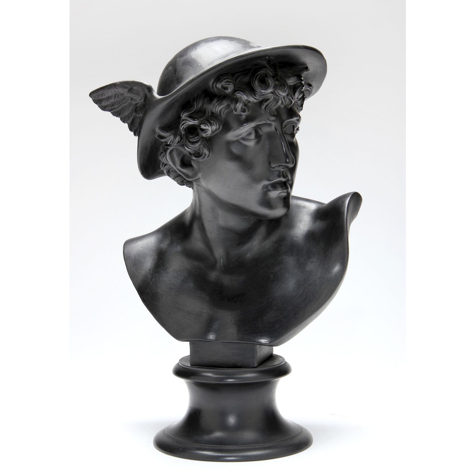 Appraisal: A Wedgwood Black Basalt Bust of Mercury late th century