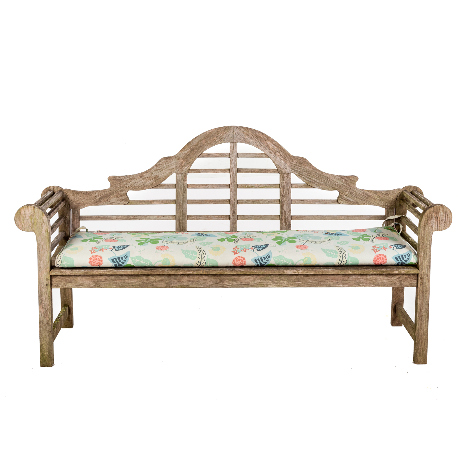 Appraisal: KINGSLEY-BATE CHINESE CHIPPENDALE STYLE BENCH th century rustic garden bench