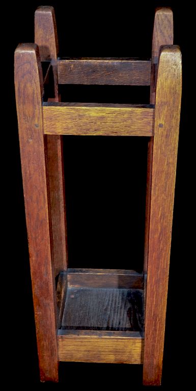 Appraisal: Gustav Stickley Arts Crafts Umbrella Stand Gustav Stickley Arts Crafts