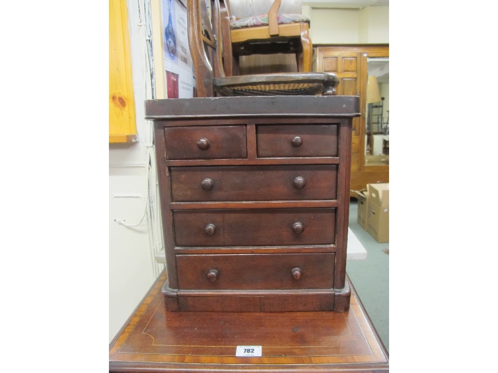 Appraisal: Victorian mahogany apprentice chest