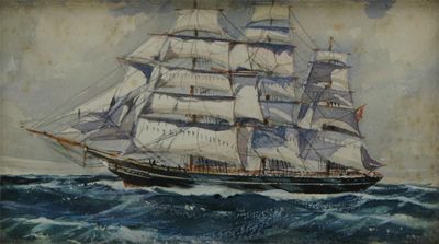 Appraisal: Arthur Royce Bradbury - The Cutty Sark at sea Inscribed