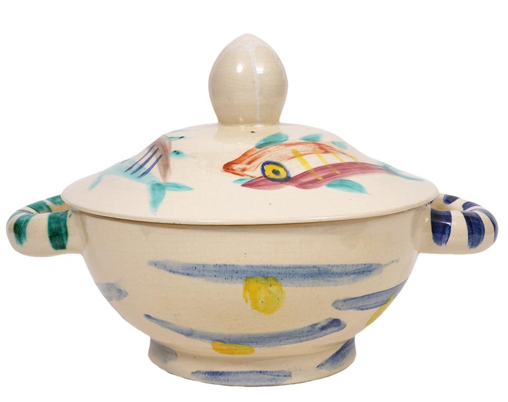 Appraisal: PICASSO MADOURA TUREEN 'SERVICE POISSON'Pablo Picasso Spain - White earthenware