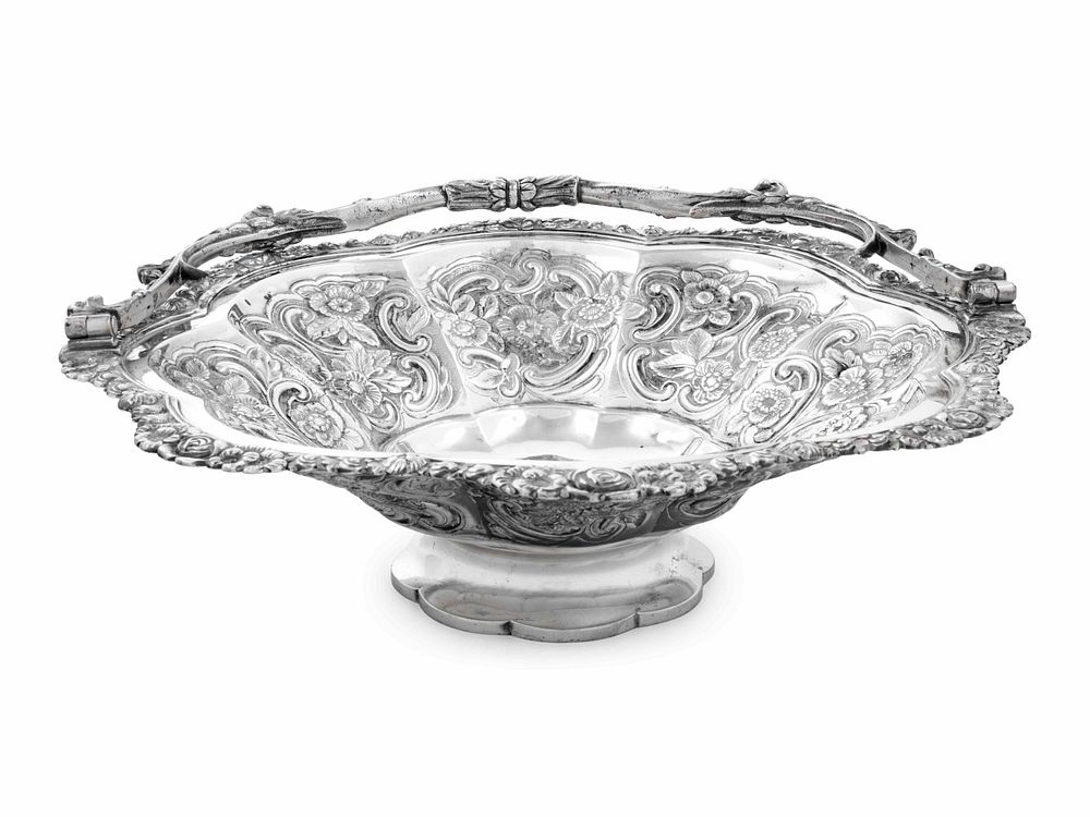 Appraisal: A George III Silver Flower Basket A George III Silver