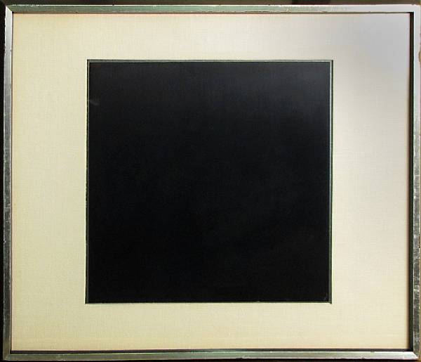 Appraisal: Ad Reinhardt American - Black Square Screenprint on Plexiglas multiple