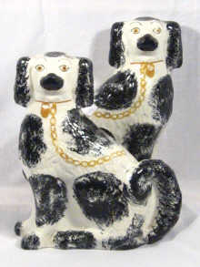 Appraisal: A pair of large Staffordshire dogs circa cm high