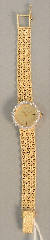 Appraisal: K gold ladies wristwatch with mesh K gold band dial