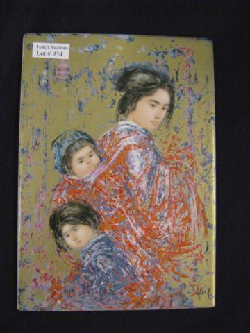 Appraisal: Edna Hibel Porcelain Plaque A Mother of Japan and her