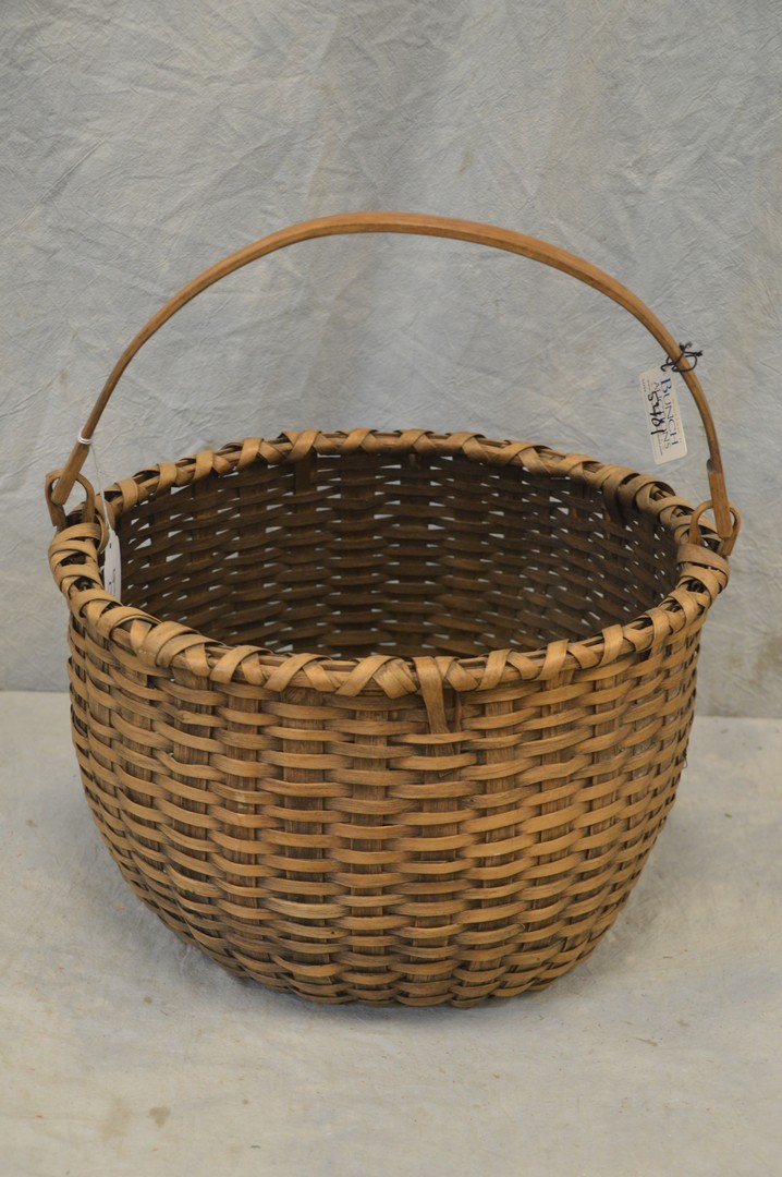 Appraisal: Swing handle gathering basket New York State dia x -