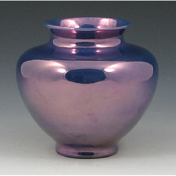 Appraisal: Fraunfelter Blue Purple Luster Vase - Exc Fraunfelter vase with