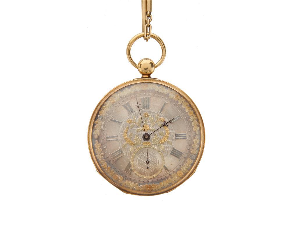 Appraisal: BERTHOUD BROTHERS K Gold Open Face Pocketwatch the engine-turned silver-tone