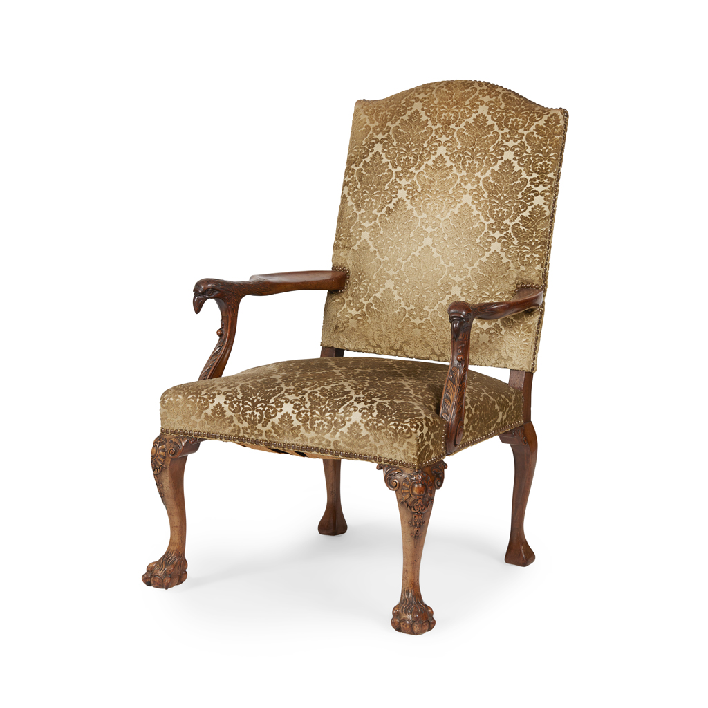 Appraisal: IRISH MAHOGANY ARMCHAIR LATE TH EARLY TH CENTURY in the