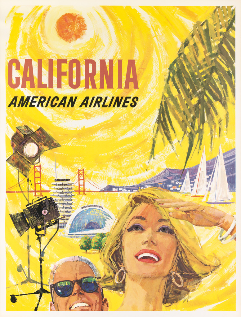 Appraisal: BOYLE DATES UNKNOWN CALIFORNIA AMERICAN AIRLINES Circa x inches x