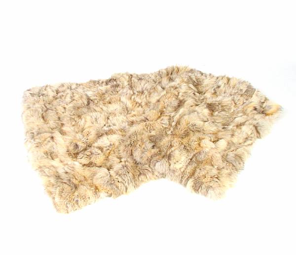 Appraisal: A coyote fur bedspread size approximately ft x in